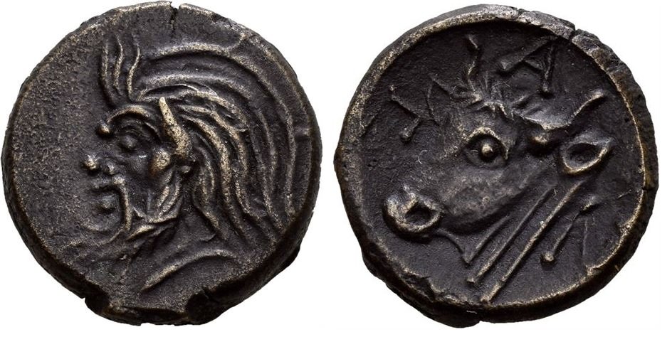 KIMMERIAN BOSPOROS, Pantikapaion. Circa 325-310 BC. ae (4,09 g)..jpg